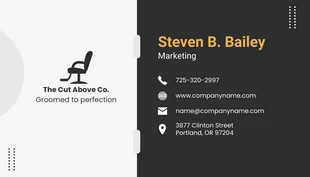 Dark Brown Minimalist Business Card Barber - Page 2