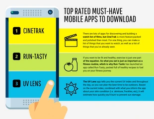 business  Template: Top Rated Mobile Apps Infographic Template