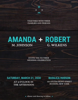 premium  Template: Vintage Wedding Invitation