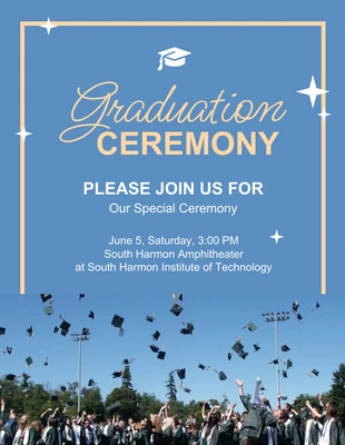 Free  Template: Modern Graduation Ceremony Flyer Template