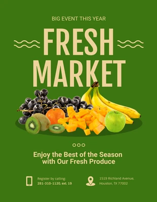 Free  Template: Fresh Market Flyer Template