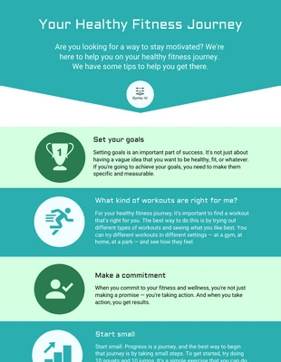 premium  Template: Healthy Fitness Journey Infographic Template