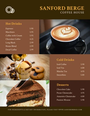 business  Template: Green Modern Coffee Cafe Menu