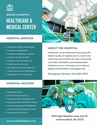 Free  Template: Health Care and Medical Services Flyer Template