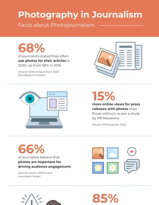 Free  Template: Photography In Journalism Infographic Template