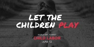 Free  Template: Child Labor Awareness Day Twitter Post