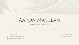 Luxury Cream Jewelry Business Card - Page 2