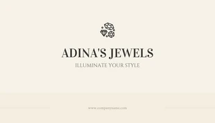 Free  Template: Luxury Cream Jewelry Business Card