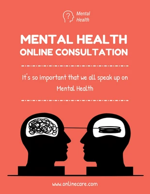 Free  Template: Mental Health Consultant Flyer Template