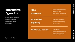 Simple Dark Orange Agenda Presentation - Page 4