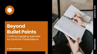 business  Template: Dynamic Presentations Agenda Template