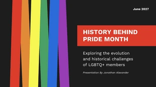 Free  Template: Rainbow Line Pride Presentation Template