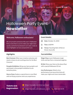 premium  Template: Halloween Party Event Newsletter Template