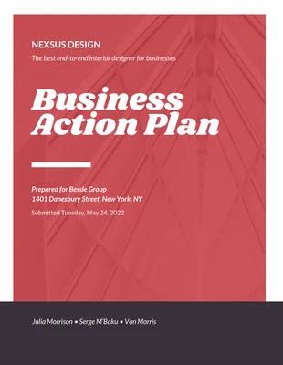 business  Template: Red Business Action Plan Template