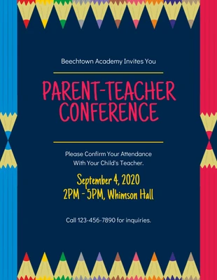 premium  Template: Parent Teacher Conference Poster