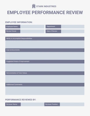 premium  Template: Employee Performance Review Template