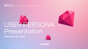 premium  Template: Gradient Diamond User Persona Presentation Template