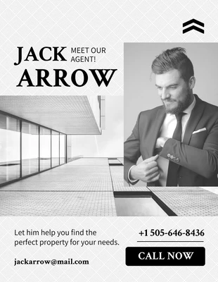 Free  Template: Professional Real Estate Agent Flyer Template