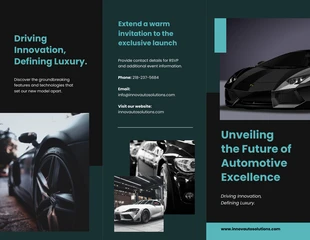 Free  Template: Automotive Model Launch Brochure Template