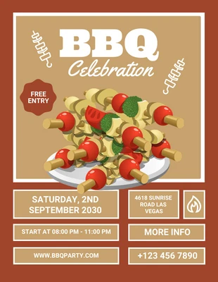 Free  Template: BBQ Celebration Flyer Template