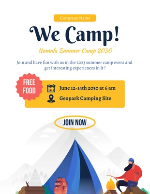 Free  Template: Summer Camp Flyer Template