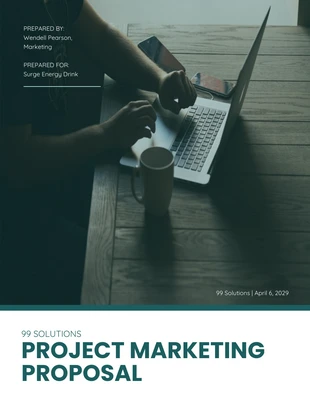 premium  Template: Dark Green Project Marketing Proposal Template