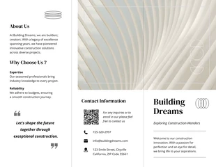 Free interactive Template: Minimalist Construction Brochure Template