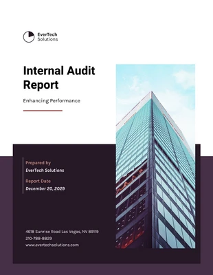 business  Template: Internal Audit Report Template