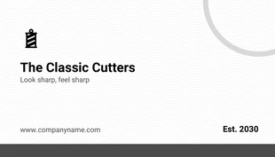 Black and white simple Business Card Barber Shop - Page 2