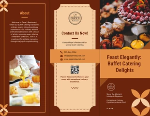 Free  Template: Buffet Catering Brochure Template