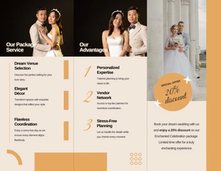 Simple Beige Wedding Tri-fold Brochure - Page 2