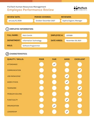 premium  Template: Best Performance Review Template