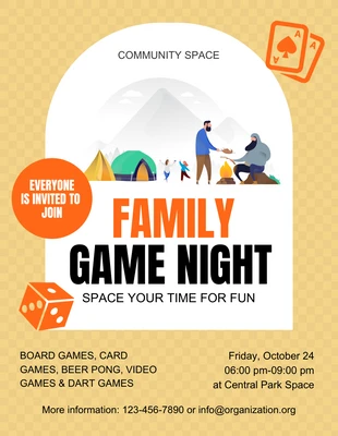 Free  Template: Family Game Night Flyer Template