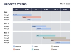 premium  Template: Corporate Weekly Project Gantt Chart Template