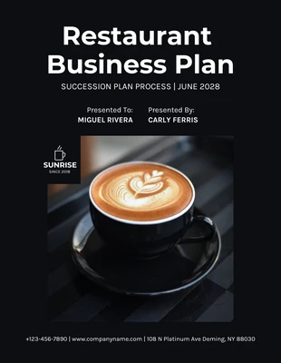 Free  Template: Modern Coffee Succession Plan Template