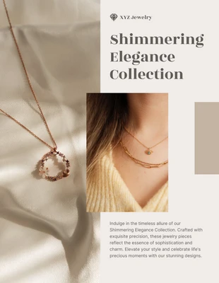 Free  Template: Elegance Jewelry Catalog Template