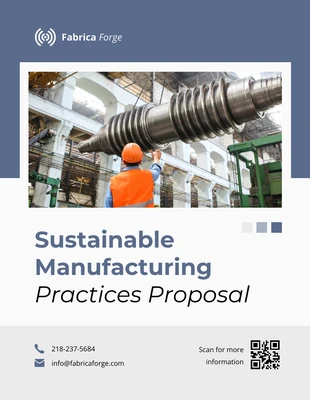 premium  Template: Sustainable Manufacturing Practices Proposal Template