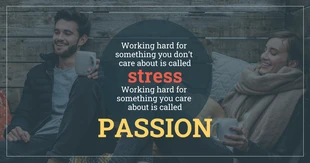 premium  Template: Passion Quote Facebook Social Media Post