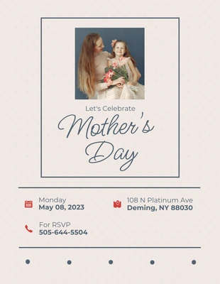 Free  Template: Dawn Pink Mother's Day Flyer Template