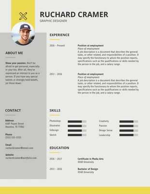 premium  Template: Modern Graphic Designer Resume Template