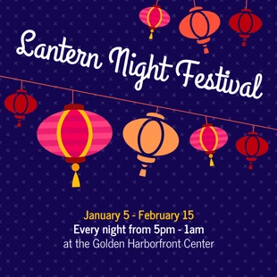 premium  Template: Chinese Lantern Night Festival Instagram Post