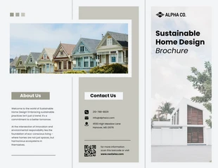 business  Template: Sustainable Home Design Brochure Template