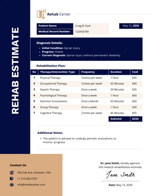 Free  Template: Rehab Estimate Template