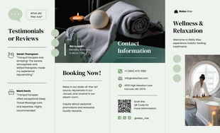 business interactive Template: Wellness and Relaxation Roll And Fold Menu Brochure Template