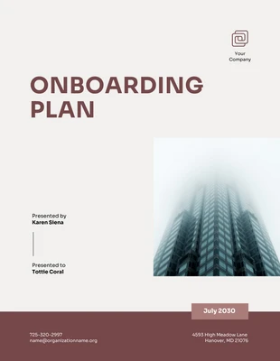 Free  Template: Pampas Ferra Onboarding Plan Template