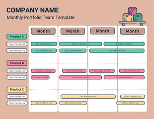 Free  Template: Simple Retro Portfolio Roadmap Template