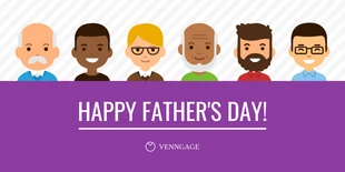 Free  Template: Simple Happy Father's Day Twitter Post