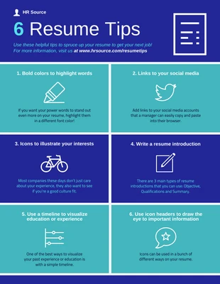 business  Template: Resume Tips Infographic Template