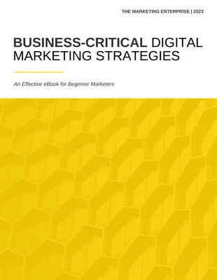 business  Template: Simple Yellow Digital Marketing Strategies eBook Template