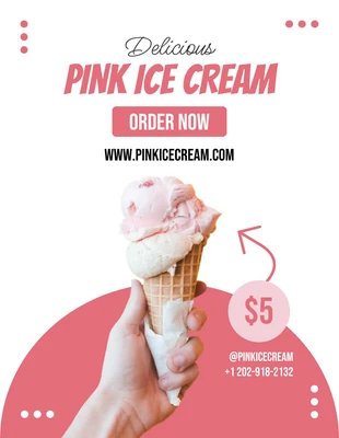 Free  Template: Ice Cream Advertisement Flyer Template